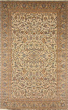 Kashan Blue Hand Knotted 8'8" X 14'2"  Area Rug 100-27948