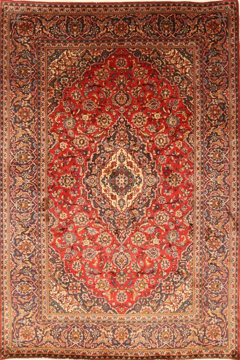 Kashan Red Hand Knotted 64 X 95 Area Rug 100-27957 Image 0