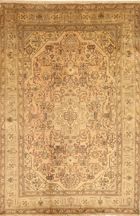 Tabriz Grey Hand Knotted 65 X 98 Area Rug 100-27959 Image 0
