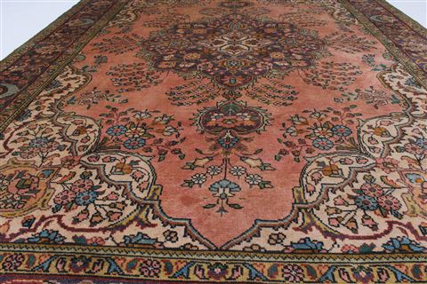 Tabriz Beige Hand Knotted 66 X 95 Area Rug 100-27962 Image 5