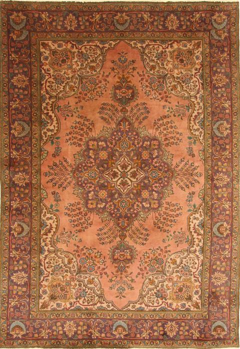 Tabriz Beige Hand Knotted 66 X 95 Area Rug 100-27962 Image 0