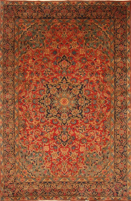 Kerman Red Hand Knotted 78 X 118 Area Rug 100-27965 Image 0