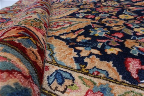 Kerman Beige Hand Knotted 94 X 129 Area Rug 100-27967 Image 2