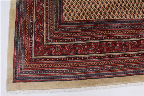 Arak Beige Hand Knotted 98 X 130 Area Rug 100-27969 Image 9