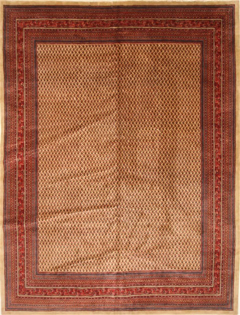 Arak Beige Hand Knotted 98 X 130 Area Rug 100-27969 Image 0