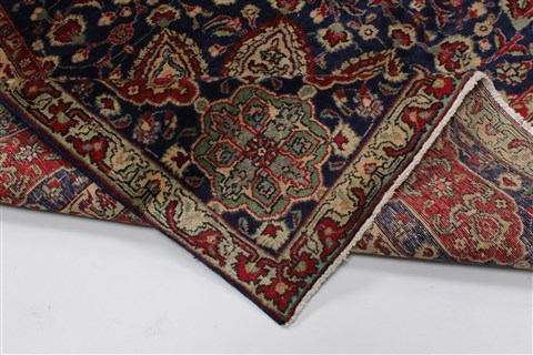 Tabriz Blue Hand Knotted 98 X 128 Area Rug 100-27970 Image 3