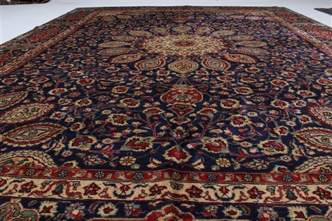 Tabriz Blue Hand Knotted 98 X 128 Area Rug 100-27970 Image 5