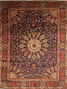 Tabriz Blue Hand Knotted 9'8" X 12'8"  Area Rug 100-27970