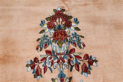 Kerman Cream Hand Knotted 100 X 149 Area Rug 100-27980 Image 11