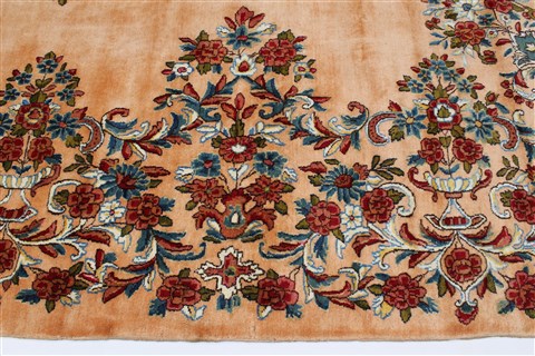 Kerman Cream Hand Knotted 100 X 149 Area Rug 100-27980 Image 14