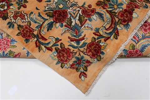 Kerman Cream Hand Knotted 100 X 149 Area Rug 100-27980 Image 4