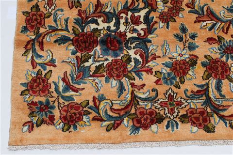Kerman Cream Hand Knotted 100 X 149 Area Rug 100-27980 Image 9