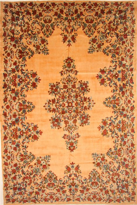 Kerman Cream Hand Knotted 100 X 149 Area Rug 100-27980 Image 0