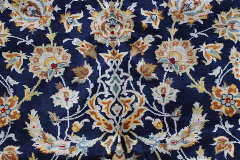 Kashan Beige Hand Knotted 103 X 137 Area Rug 100-27985 Image 12