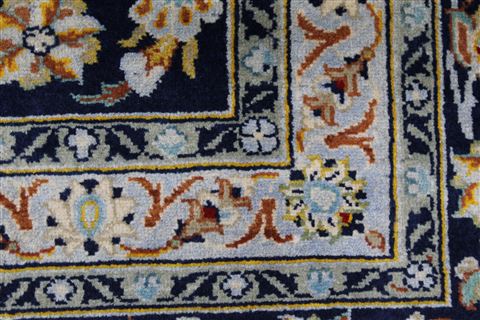 Kashan Beige Hand Knotted 103 X 137 Area Rug 100-27985 Image 14