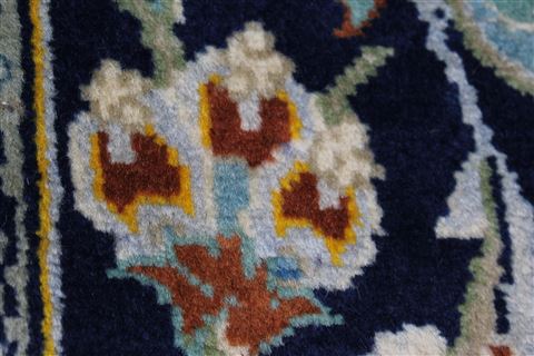 Kashan Beige Hand Knotted 103 X 137 Area Rug 100-27985 Image 1