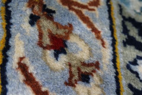 Kashan Beige Hand Knotted 103 X 137 Area Rug 100-27985 Image 2