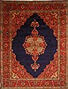 Tabriz Red Hand Knotted 98 X 128  Area Rug 100-27989 Thumb 0