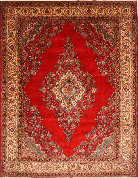 Hamedan Blue Hand Knotted 107 X 136 Area Rug 100-27993 Image 0