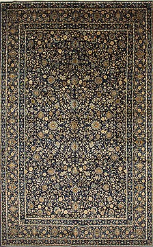 Kashan Beige Hand Knotted 10'3" X 16'6"  Area Rug 100-27998