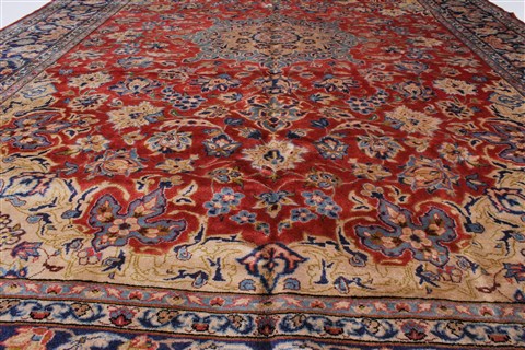 Isfahan Red Hand Knotted 95 X 131 Area Rug 100-27999 Image 6