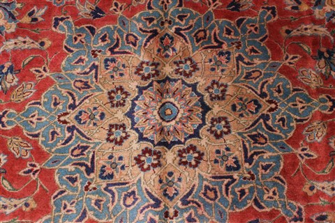 Isfahan Red Hand Knotted 95 X 131 Area Rug 100-27999 Image 8