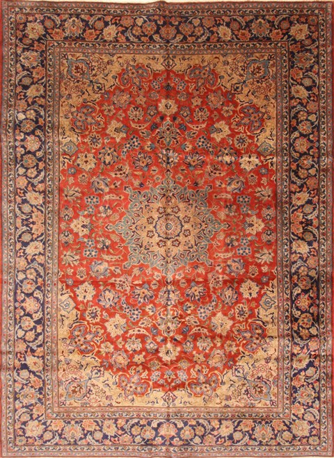 Isfahan Red Hand Knotted 95 X 131 Area Rug 100-27999 Image 0