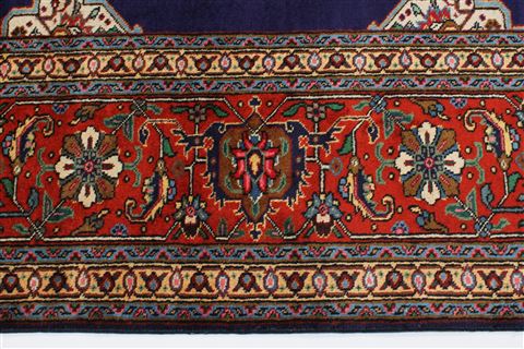 Tabriz Red Hand Knotted 98 X 123 Area Rug 100-28006 Image 9