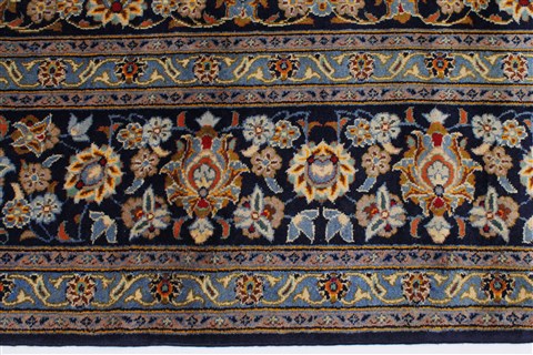 Kashan Beige Hand Knotted 100 X 131 Area Rug 100-28007 Image 7