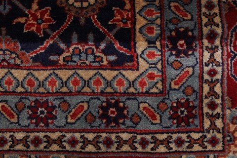 Varamin Blue Hand Knotted 82 X 109 Area Rug 100-28011 Image 11