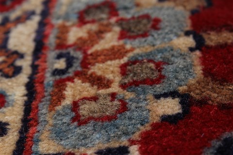 Varamin Blue Hand Knotted 82 X 109 Area Rug 100-28011 Image 12