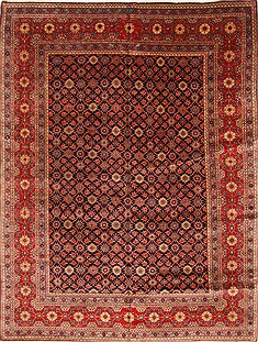 Persian Varamin Blue Rectangle 8x11 ft Wool Carpet 28011