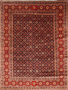 Varamin Blue Hand Knotted 8'2" X 10'9"  Area Rug 100-28011