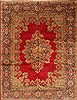 Kerman Red Hand Knotted 97 X 125  Area Rug 100-28012 Thumb 0