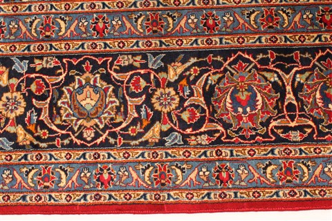 Kashan Red Hand Knotted 98 X 128 Area Rug 100-28018 Image 9