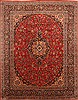 Kashan Red Hand Knotted 98 X 128  Area Rug 100-28018 Thumb 0