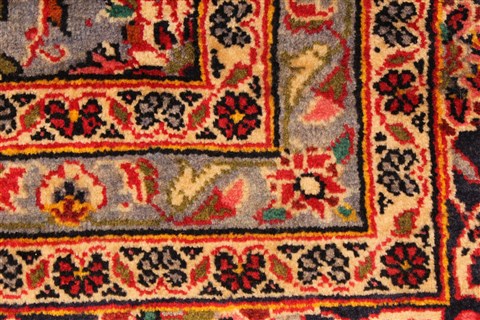 Kashan Red Hand Knotted 94 X 132 Area Rug 100-28022 Image 11