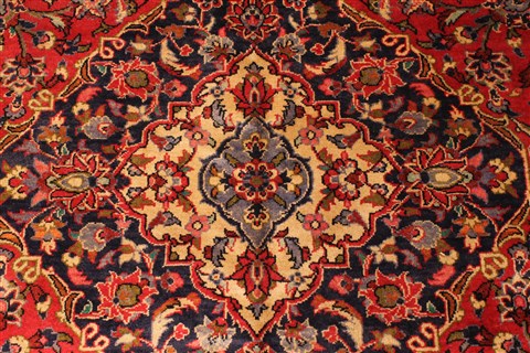 Kashan Red Hand Knotted 94 X 132 Area Rug 100-28022 Image 6
