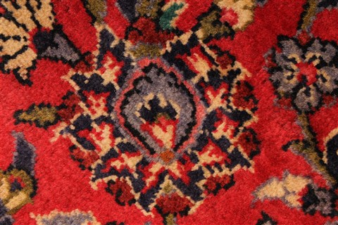 Kashan Red Hand Knotted 94 X 132 Area Rug 100-28022 Image 9