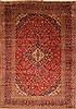 Kashan Red Hand Knotted 94 X 132  Area Rug 100-28022 Thumb 0