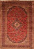 Kashan Red Hand Knotted 94 X 132 Area Rug 100-28022 Thumb 0