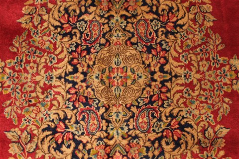 Kerman Green Hand Knotted 98 X 132 Area Rug 100-28023 Image 9