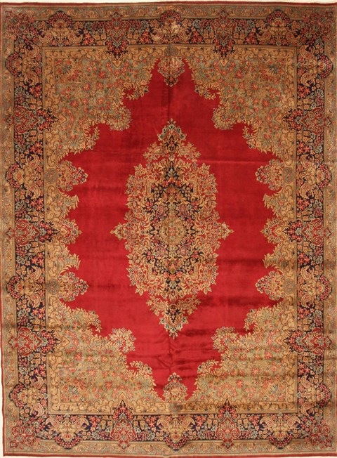 Kerman Green Hand Knotted 98 X 132 Area Rug 100-28023 Image 0