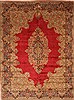 Kerman Green Hand Knotted 98 X 132  Area Rug 100-28023 Thumb 0