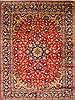 Isfahan Red Hand Knotted 98 X 130  Area Rug 100-28024 Thumb 0