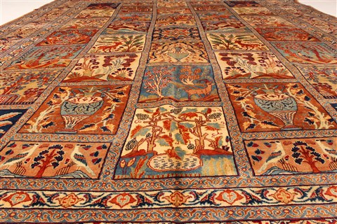 Kashmar Multicolor Hand Knotted 99 X 127 Area Rug 100-28026 Image 3