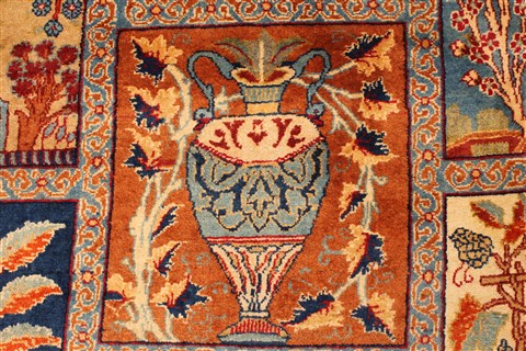 Kashmar Multicolor Hand Knotted 99 X 127 Area Rug 100-28026 Image 5