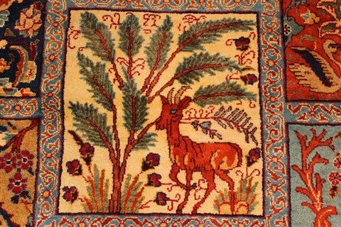 Kashmar Multicolor Hand Knotted 99 X 127 Area Rug 100-28026 Image 6