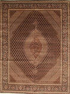 Mahi Beige Hand Knotted 9'8" X 13'1"  Area Rug 100-28027