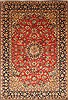 Isfahan Red Hand Knotted 87 X 126 Area Rug 100-28028 Thumb 0